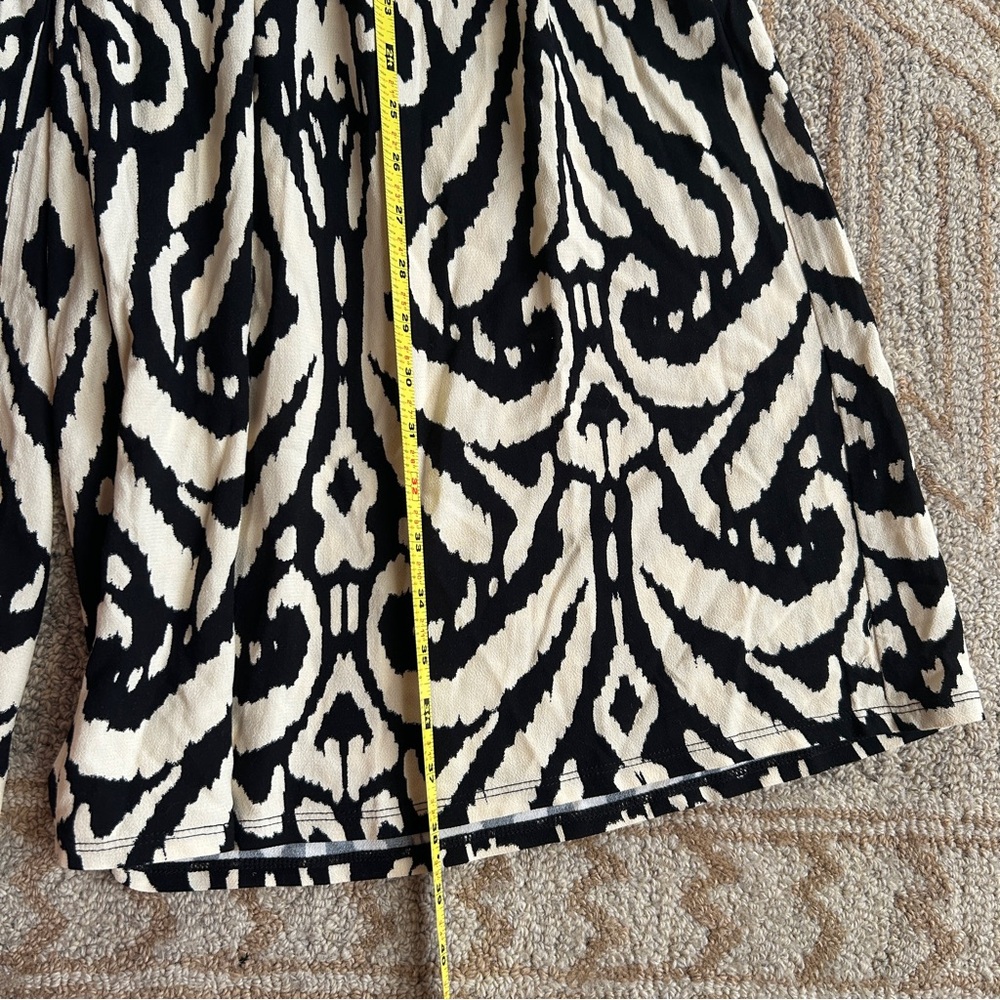 Free People Boho Funky Wide Leg Flowy Black and Cream Flare Pants, Women’s S - Picture 9 of 10